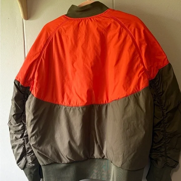 XXL Nike MA-1 Reversible Bomber Jacket Olive Green Men's Bomber Jacket - Picture 2 of 16